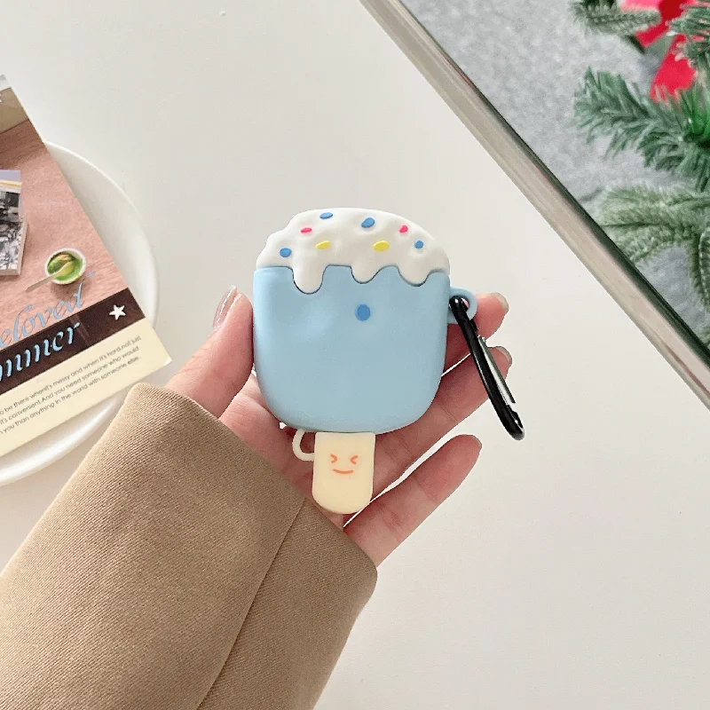 Cute Ice Cream Designer Silicon Airpod Case