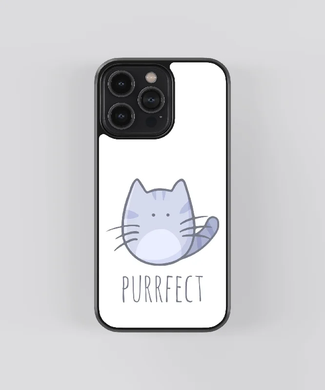 Purrfect Kitty Glass Phone Case Cover