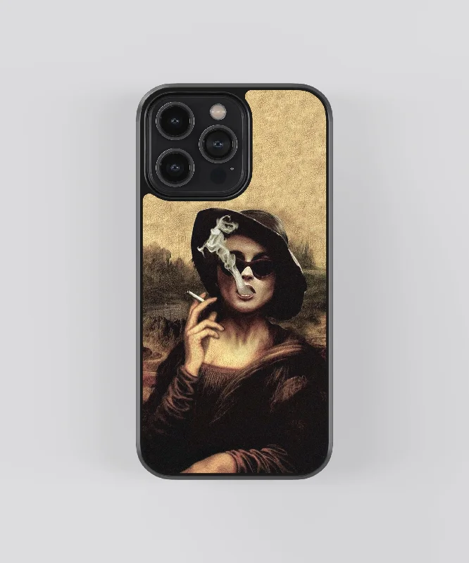 Smokey Mona Lisa Pop Culture Glass Phone Case Cover