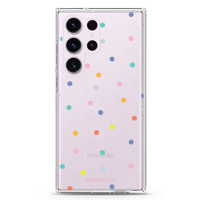 Colourful Dot Pattern Samsung Galaxy 水晶透明保護殼