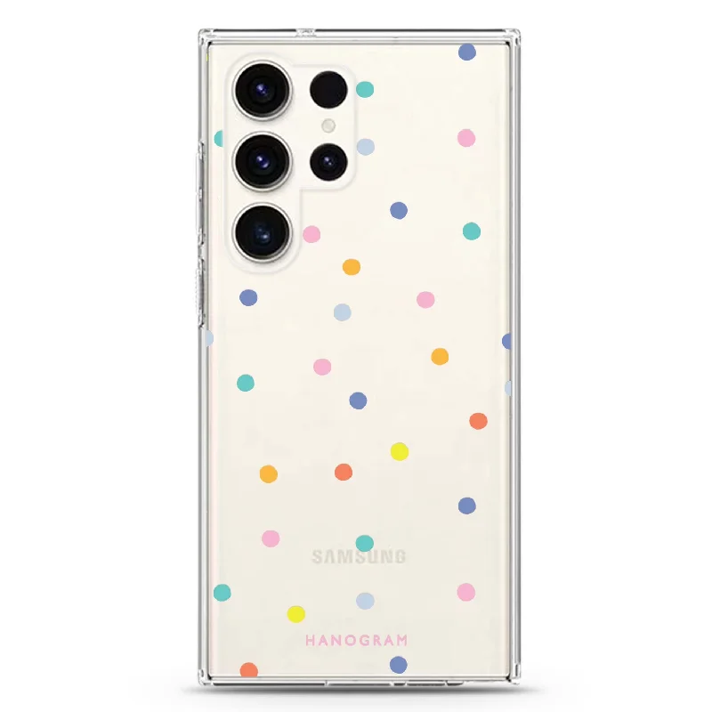 Colourful Dot Pattern Samsung Galaxy 水晶透明保護殼