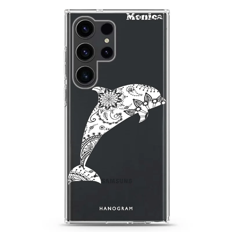 Mandala dolphin Samsung Galaxy 水晶透明保護殼